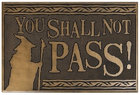 The Lord Of The Rings - Shall Not Pass - Deurmat - Unisex - meerkleurig