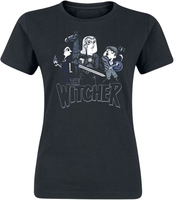 The Witcher - Team Illustrated - T-shirt - Vrouwen - zwart