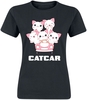 Tierisch - Catcar - T-shirt - Vrouwen - zwart