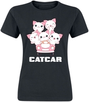 Tierisch - Catcar - T-shirt - Vrouwen - zwart