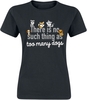 Tierisch - There Is No Such Thing As Too Many Dogs - T-shirt - Vrouwen - zwart
