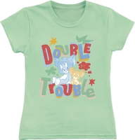 Tom And Jerry - Kids - Double Trouble - T-shirt - Vrouwen - groen