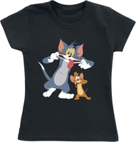 Tom And Jerry - Kids - Faces - T-shirt - Vrouwen - zwart