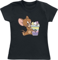 Tom And Jerry - Kids - Milkshake - T-shirt - Vrouwen - zwart