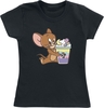 Tom And Jerry - Kids - Milkshake - T-shirt - Vrouwen - zwart