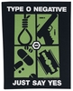 Type O Negative - Just Say Yes - Embleem - Unisex - zwart wit groen