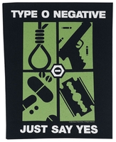 Type O Negative - Just Say Yes - Embleem - Unisex - zwart wit groen