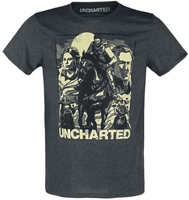 Uncharted - Cover Page - T-shirt - Mannen - grijs gemêleerd
