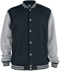 Urban Classics - 2-Tone College - Collegejas - Mannen - zwart grijs