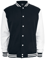 Urban Classics - 2-Tone College - Collegejas - Mannen - zwart wit