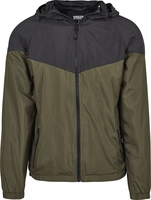 Urban Classics - 2-Tone Tech Windrunner - Windbreaker - Mannen - olijf zwart