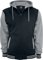 Urban Classics - 2-Tone Zip - Vest met capuchon - Mannen - zwart grijs