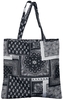 Urban Classics - Bandana Patchwork Print Tote Bag - Katoenen tas - Unisex - zwart wit