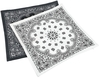 Urban Classics - Bandana Print Cushion Cover Set - Kussens - Unisex - zwart wit