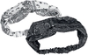 Urban Classics - Bandana Print Headband 2-Pack - Haarband - Vrouwen - zwart wit