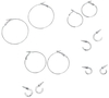 Urban Classics - Basic Hoop Earrings 6-Pack - Oorbel - Vrouwen - zilverkleurig