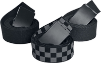 Urban Classics - Belts Trio 3-Pack - Riem - Unisex - zwart antraciet