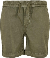 Urban Classics - Boys Strech Twill Joggshorts - Shorts - Mannen - olijf