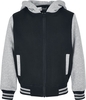 Urban Classics - Boys’ tweekleurig sweatvest - Kinder vesten - Mannen - zwart grijs