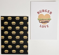 Urban Classics - Burger Love Exercise Book 2-Pack - Bureau- & Schrijfgerei - Unisex - multicolor