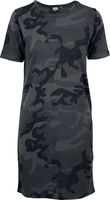 Urban Classics - Camo T-shirt Dress - Medium-lengte jurk - Vrouwen - dark camo
