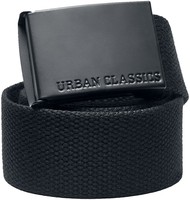Urban Classics - Colored Buckle Canvas Belt - Riem - Unisex - zwart