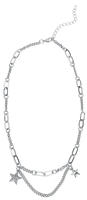 Urban Classics - Crystal Stars halsketting - Halsketting - Vrouwen - zilverkleurig
