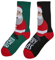 Urban Classics - Fancy Santa Socks 2-Pack - Sokken - Unisex - meerkleurig