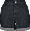 Urban Classics - Ladies’ High-waist Boyfriend Shorts - Hot Pants - Vrouwen - zwart