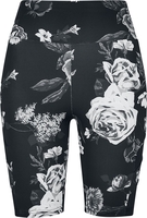 Urban Classics - Ladies’ High-waist Tech Mesh AOP Cycling Shorts - Korte broek - Vrouwen - zwart wit
