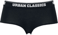 Urban Classics - Ladies Logo Hipster 2-Pack - Pantyset - Vrouwen - zwart