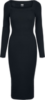 Urban Classics - Ladies Long Knit Dress - Lange jurk - Vrouwen - zwart