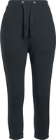 Urban Classics - Ladies Open Edge Terry Turn Up Pants - Trainingsbroeken - Vrouwen - zwart