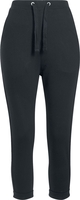 Urban Classics - Ladies Open Edge Terry Turn Up Pants - Trainingsbroeken - Vrouwen - zwart