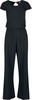 Urban Classics - Ladies’ Rib Wide-leg Jumpsuit - Jumpsuit - Vrouwen - zwart