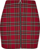 Urban Classics - Ladies Short Checker Skirt - Korte rok - Vrouwen - rood zwart