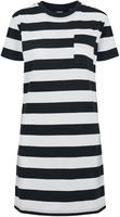 Urban Classics - Ladies Stripe Boxy Tee Dress - Korte jurk - Vrouwen - zwart wit