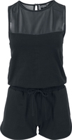 Urban Classics - Ladies Tech Mesh Hot Jumpsuit - Jumpsuit - Vrouwen - zwart
