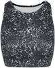 Urban Classics - Ladies’ Tie-dye Sports Bra - Bustier - Vrouwen - zwart wit