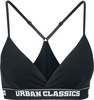 Urban Classics - Ladies Triangle Logo Bra - Bustier - Vrouwen - zwart