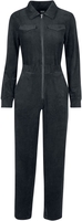 Urban Classics - Ladies’ Velvet Rib Boiler Suit - Jumpsuit - Vrouwen - zwart