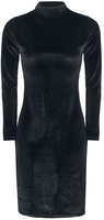 Urban Classics - Ladies Velvet Turtleneck Dress - Korte jurk - Vrouwen - zwart