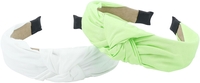 Urban Classics - Light Headband With Knot 2-Pack - Hoofdband - Vrouwen - groen wit