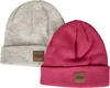 Urban Classics - Logopatch Beanie Kids 2-Pack - Hoed - Vrouwen - roze wit