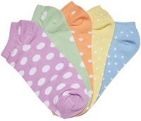 Urban Classics - No Show Socks Dots 5-Pack - Sokken - Unisex - meerkleurig