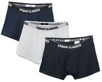 Urban Classics - Organic Boxer Shorts 3-Pack - Boxerset - Mannen - zwart wit blauw