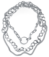 Urban Classics - Ring Layering Necklace - Halsketting - Vrouwen - zilverkleurig