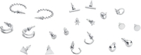 Urban Classics - Stud Earrings 10-Pack - Oorbel - Vrouwen - zilverkleurig