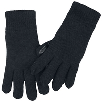 Urban Classics - Synthetic Leather Knit Gloves - Handschoenen - Unisex - zwart