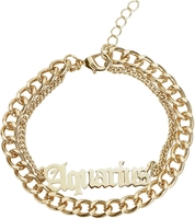 Urban Classics - Zodiac Golden Anklet Aquarius - Enkelketting - Vrouwen - goudkleurig
